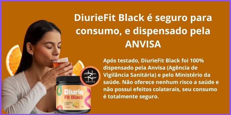 DiurieFit Black: Pó Emagrecedor 10x Mais Eficaz com Sabor de Laranja