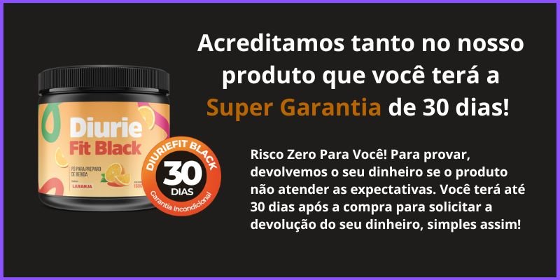 DiurieFit Black: Pó Emagrecedor 10x Mais Eficaz com Sabor de Laranja